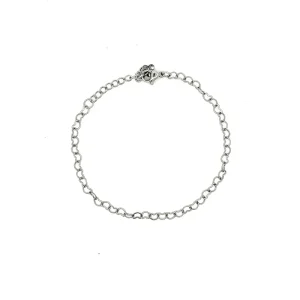 PULSEIRA ELO CORACOES INOX 17cm + 4cm Ext