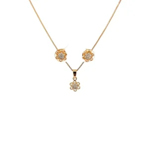 CONJUNTO FLORES CRISTAL FOLHEADO 45cm/6,8mm