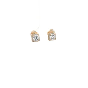 BRINCO PONTO DE LUZ CRAVEJADO FOLHEADO 7,5mm