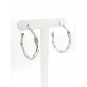 BRINCO ARGOLA ABERTA TORCIDA INOX 38mm