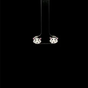 BRINCO BABY GATO DE PRATA 7,7mm