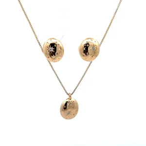 CONJUNTO OVAL FOLHEADO 45cm/10mm