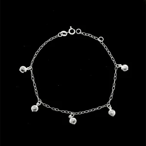 PULSEIRAS P DE LUZ DE PRATA 18cm + 2cm Ext