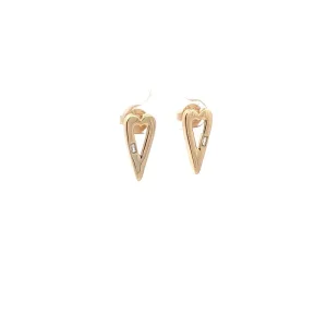BRINCO CORACAO ABERTO C/ CRISTAL FOLHEADO 8mm