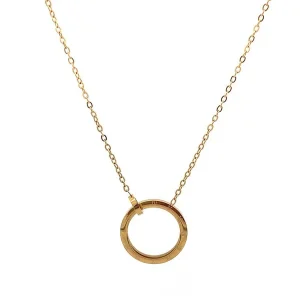 GARGANTILHA ARO ROMANO INOX GOLD 45cm + 5cm Ext