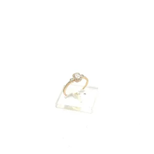 ANEL CRISTAL QUADRADO CRAVEJADO FOLHEADO