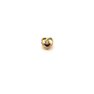 BERLOQUE CORACAO INOX GOLD