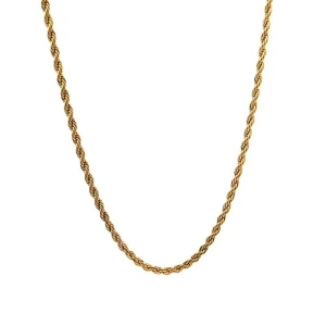 CORRENTE CORDAO BAIANO INOX GOLD 45cm