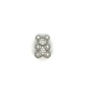 PINGENTE URSO CRAVEJADO DE PULSEIRA CINTA RODIO