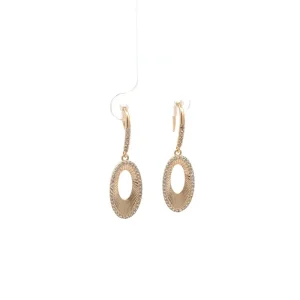 BRINCO GANCHO PENDURICALHO OVAL FOLHEADO 11mm
