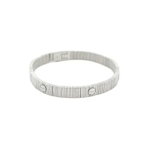 PULSEIRA BRACELETE FENDA MALEAVEL INOX 19cm