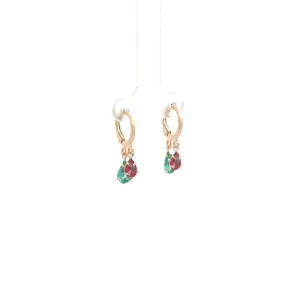 BRINCO ARGOLA CLICK C/ GOTAS PENDURICALHO FOLHEADO 11mm