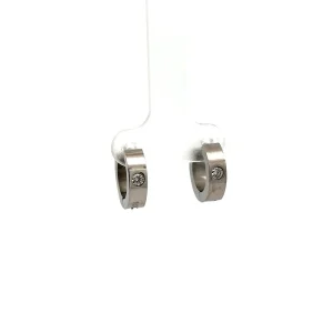 BRINCO ARGOLA CLICK C/ PONTO DE LUZ INOX 13mm