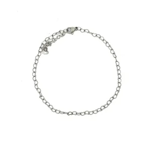 TORNOZELEIRA ELO CORACOES INOX 23cm + 3cm Ext