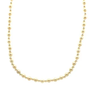GARGANTILHA CHOKER PEROLA INOX 35cm + 8cm Ext