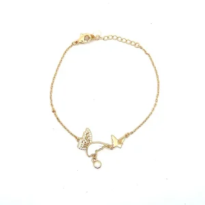 PULSEIRA BORBOLETA MADREPEROLA FOLHEADO 17cm + 3cm Ext
