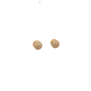 BRINCO CRAVEJADO BOLA FOLHEADO 8mm