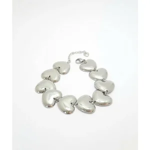 PULSEIRA CORACOES INOX 15cm + 3cm Ext/18mm