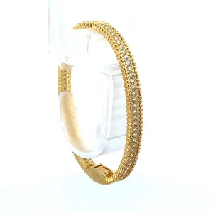 BRACELETE C/ CRISTAIS FOLHEADO 65mm