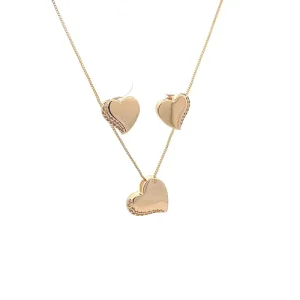 CONJUNTO CORACAO FOLHEADO 45cm