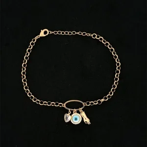 PULSEIRA ELO PORTUGUES PATUA FOLHEADO 17cm + 3cm Ext