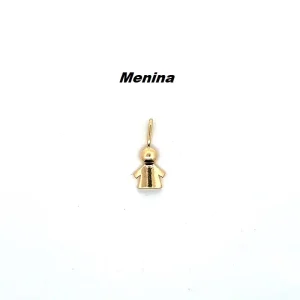 PINGENTE MENINA FOLHEADO 6mm