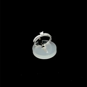 ANEL SOLITARIO CRAVEJADO DE PRATA 3mm