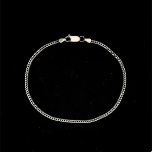 PULSEIRA PALMEIRINHA DE PRATA ENVELHECIDA 21cm