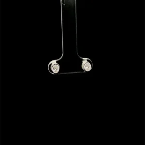 BRINCO OVAL PONTO DE LUZ DE PRATA 4mm