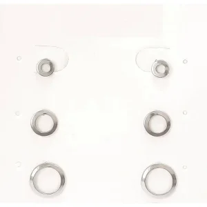 TRIO DE BRINCOS 9 PARES INOX 10, 5 e 3mm