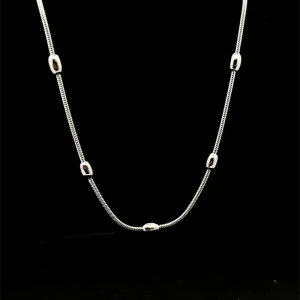GARGANTILHA C/ BOLINHAS INOX 45cm + 5cm Ext