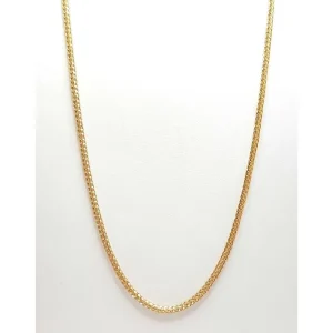 CORRENTE ENTRELACADA FOLHEADO 45cm/1mm