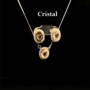 CONJUNTO RETANGULAR CRAVEJADO CORACAO FOLHEADO 45cm/10mm