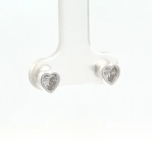 BRINCO CRISTAL CORACAO DE PRATA 5mm
