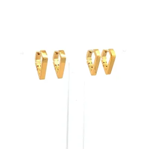 DUO DE BRINCOS CLICK INOX GOLD 14mm