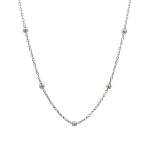 GARGANTILHA BOLINHAS INOX 40cm + 3cm Ext
