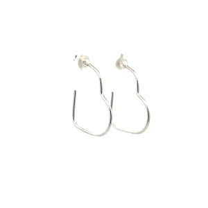 BRINCO ARGOLA CORACAO ABERTO INOX 23mm
