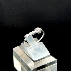 ANEL CRISTAL CORACAO DE PRATA