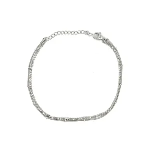 TORNOZELEIRA DUPLA GRUMET/RABO DE RATO INOX 21cm + 5cm Ext