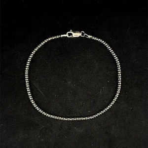 PULSEIRA PIPOCA DE PRATA ENVELHECIDA 21cm/2mm