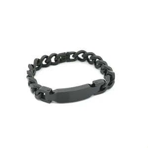 PULSEIRA GRUMET C/ CHAPA INOX BLACK 21cm/12mm