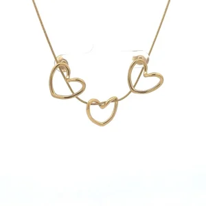 CONJUNTO CORACAO ABERTO LISO INOX GOLD 40cm + 5cm Ext/16mm