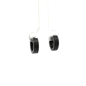 BRINCO ARGOLA CLICK DIAMANTADA INOX BLACK 13mm