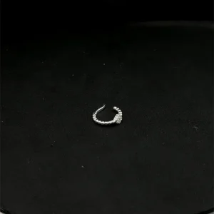 PIERCING FAKE CRAVEJADO DE PRATA 13mm