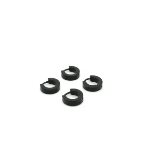 DUO DE BRINCOS ARGOLA CLICK INOX BLACK 12mm