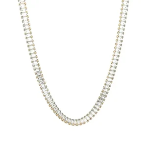 GARGANTILHA RIVIERA BAGUETE INOX GOLD 45cm + 5cm Ext/4,5mm