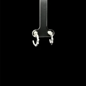 BRINCO ARGOLA C/ CRISTAL DE PRATA 13mm