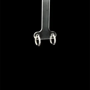 BRINCO ARGOLA CLICK DE PRATA C/ RODIO 12mm