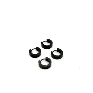 DUO DE BRINCOS ARGOLA CLICK BLACK INOX 13mm