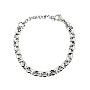 PULSEIRA ELO PORTUGUES INOX 18cm + 4cm Ext